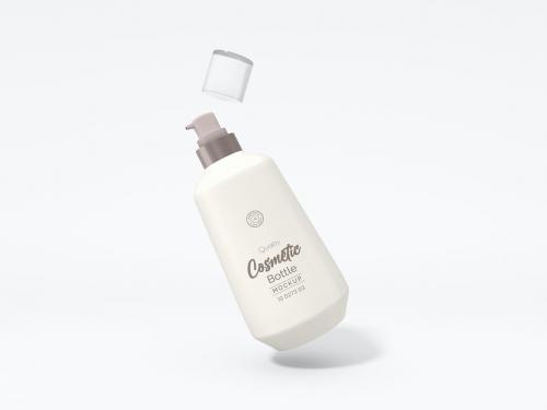 Cosmetic Cream Pump Bottle Branding Mockup Set