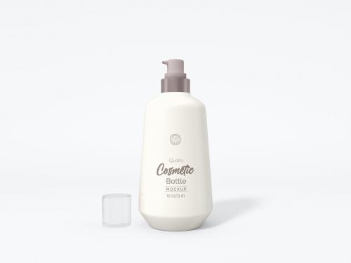 Cosmetic Cream Pump Bottle Branding Mockup Set