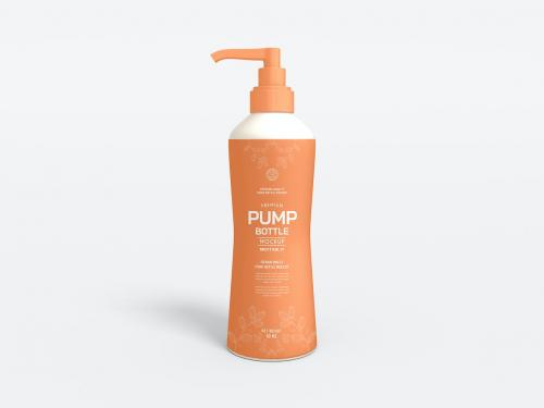 Cosmetic Pump Bottle Packaging Mockup Set