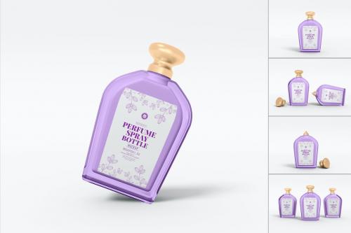 Luxury Glass Perfume Spray Bottle Branding Mockup