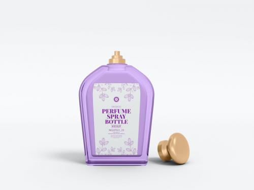 Luxury Glass Perfume Spray Bottle Branding Mockup