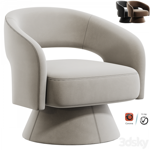 Aracelly Upholstered Swivel Barrel Chair