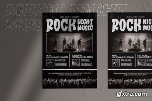 Rock Music Flyer Design Pack 15xPSD