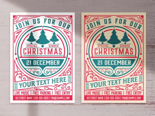 Christmas Party Graphic Flyer Layout - 397100261