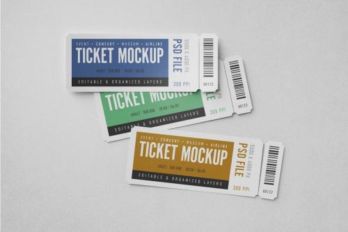 Ticket Mockup Set