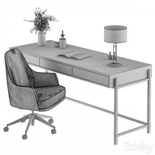 Home Office white and Gold Table - Office Furniture 282