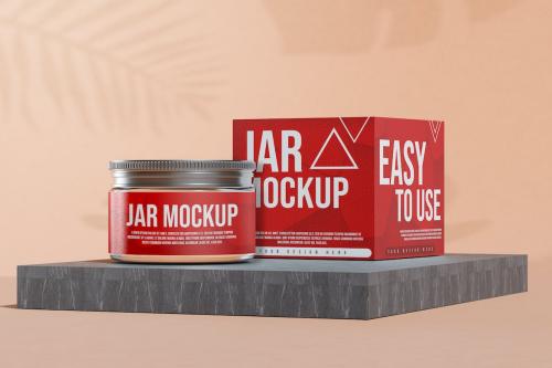 Jam Jar Bottle Mockup