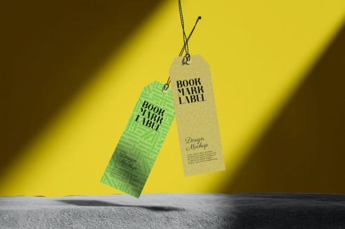 Bookmark label mockup