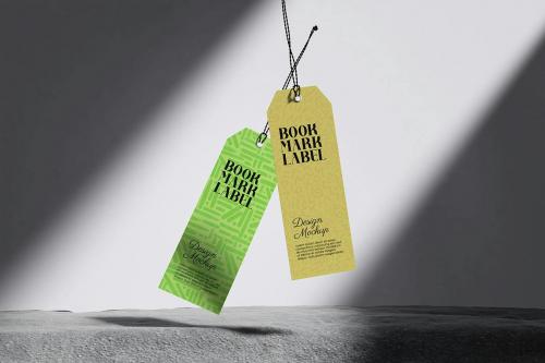 Bookmark label mockup