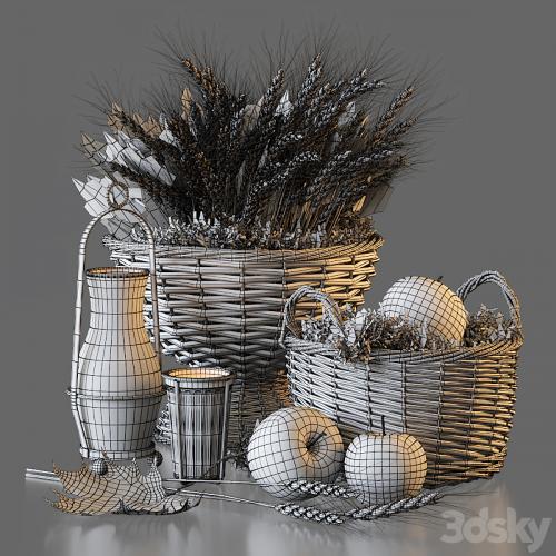 Decorative set with baskets 1