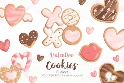 Valentine Cookies Clipart