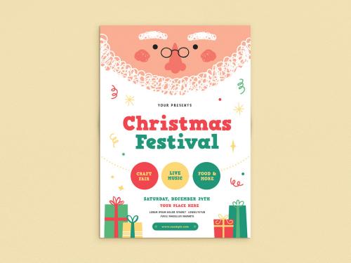 Christmas Festival Flyer Layout - 397856212