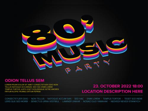 Retro Disco Party Poster - 397896456