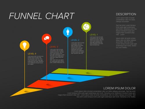 Pyramid Infographic Layout with Droplet Pointers - 397896487