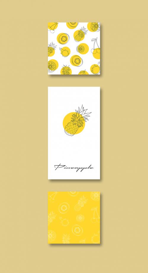 Fruit Pattern Social Layout Set - 398105246