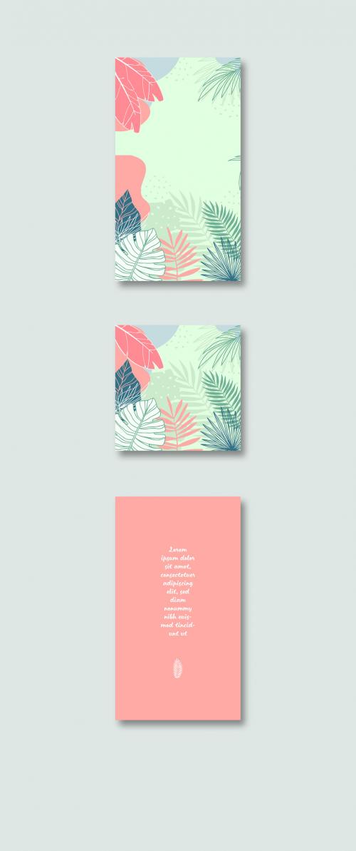 Plant Pattern Social Layout Set - 398105272