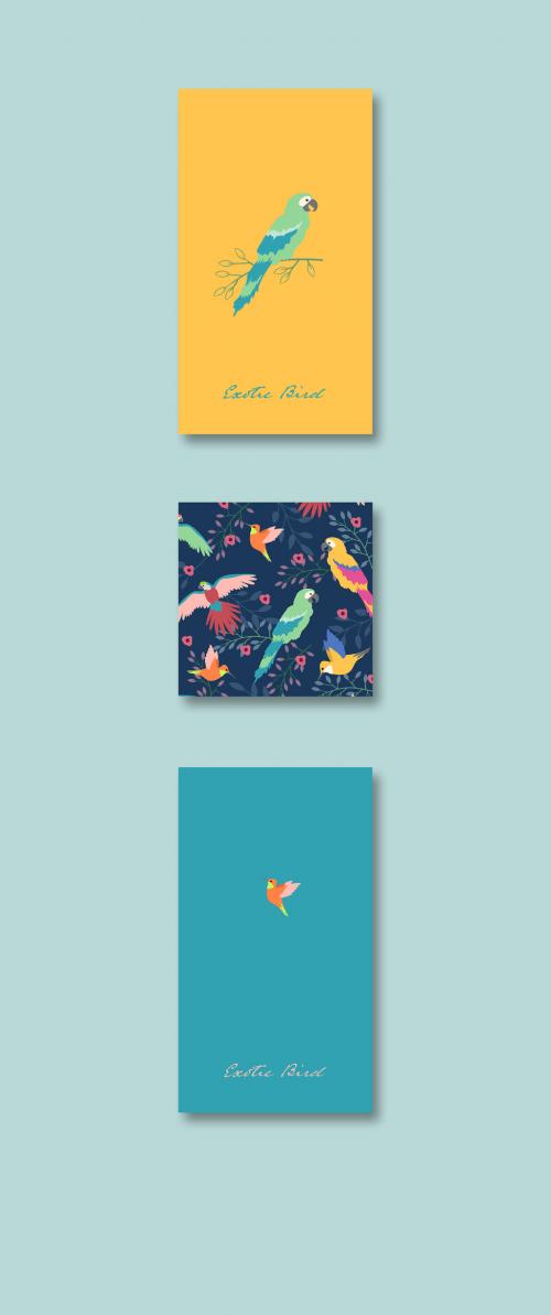 Bird Pattern Social Layout Set - 398105313