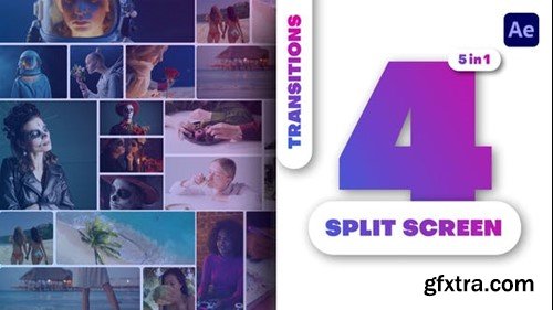 Videohive Multiscreen Transitions - 4 Split Screen - Vol. 03 50520033