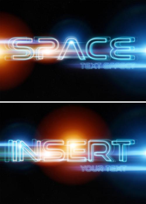 Space Text Effect Mockup - 398358790