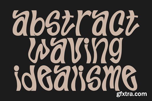 Whimping Experimental Display Typeface GTVBWKB