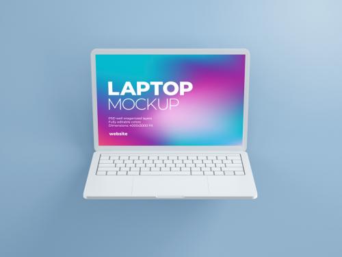 Clay Laptop Mockup - 399342863