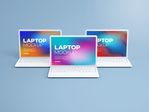 Clay Laptop Mockup - 399343489