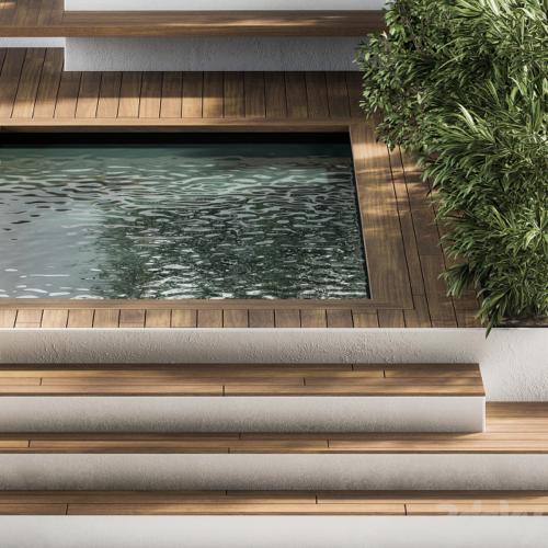 Backyard and Landscape Furniture with Pool 01