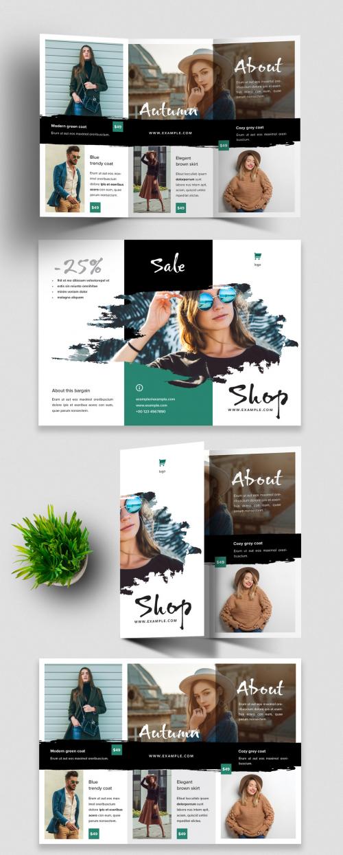 Creative Trifold Brochure Layout for Fashion Products - 399344080