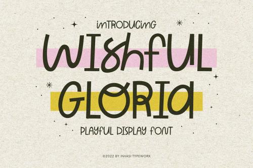 Wishful Gloria - Playful Curly Font