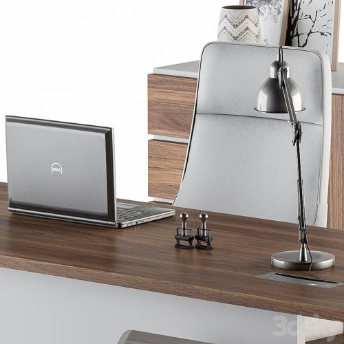 Manager Desk Wood and White - Office Furniture 268