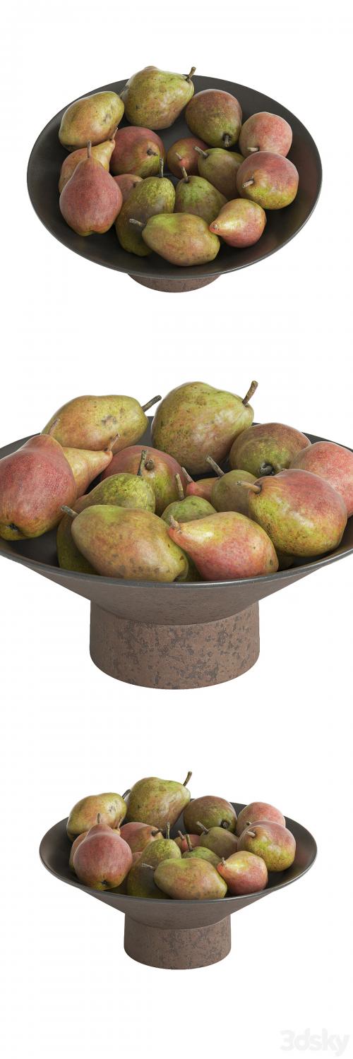 Pears in bowls