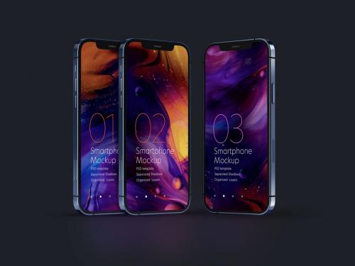 Dark Realistic Smartphone Mockup - 399353033