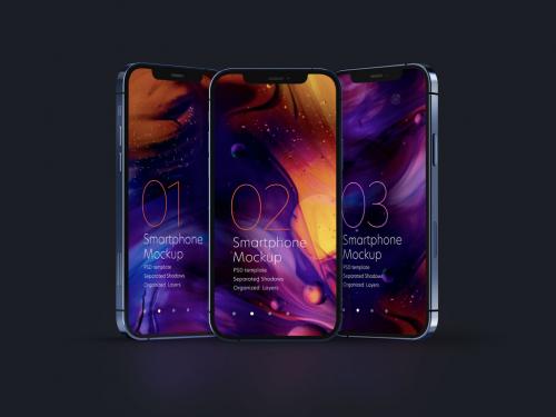 Dark Realistic Smartphone Mockup - 399355001