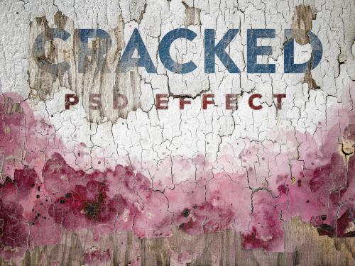 Cracked Painted Texture Mockup - 399641592