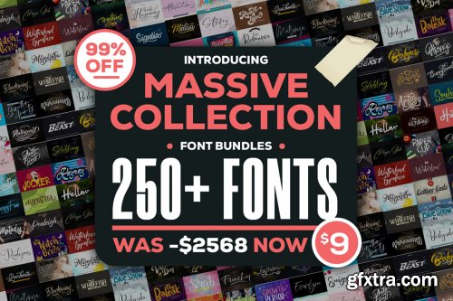 Massive Collection Fonts Bundle 4441176