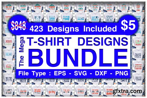 The Mega T-shirt Designs Bundle