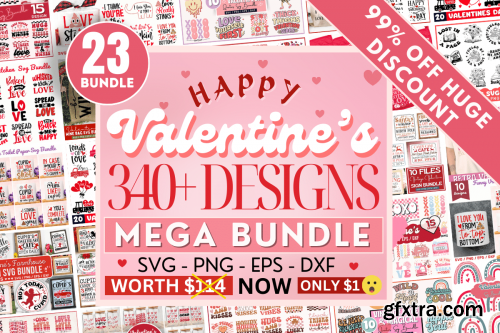 Valentine's Day Mega SVG Bundle