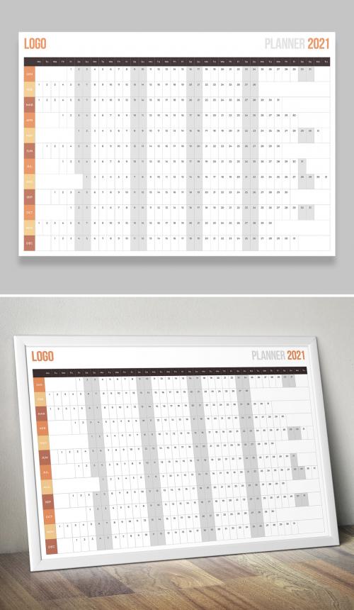 2021 Annual Year Planner Layout - 399838646