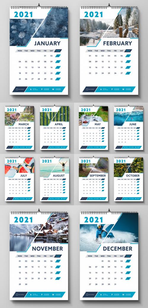 2021 Wall Calendar Layout - 399840984