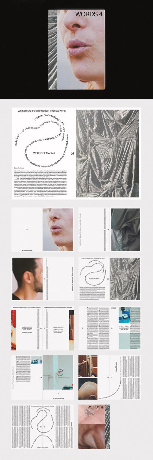 Organic Experimental Portrait Magazine Book Layout - 399847078