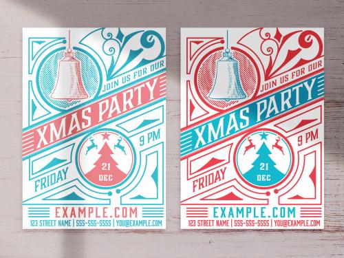 Christmas Party Graphic Flyer Layout - 400241674