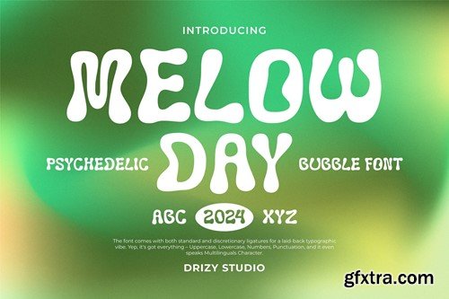 Melowday - Psychedelic Bubble Font KAUFUHL