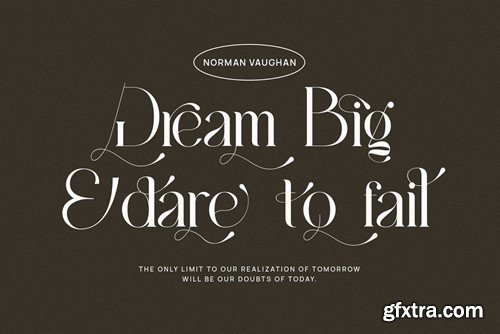 Dragnie Elegant Ligature Serif Font Typeface ENEWQCT