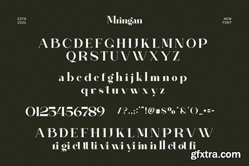 Mringan Elegant Ligature Serif Font Typeface MNKVTV5