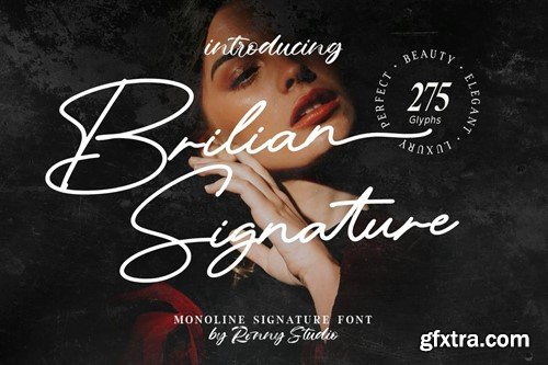 Brilian Signature - Monoline Signature Font MZ5ZU3X