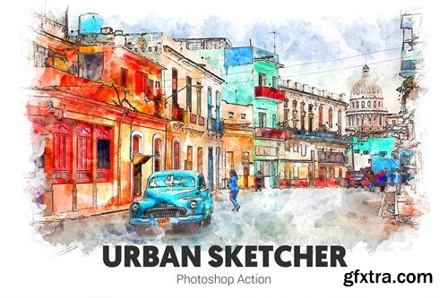 Realistic Urban Sketcher Photoshop Action 6DHGXDK