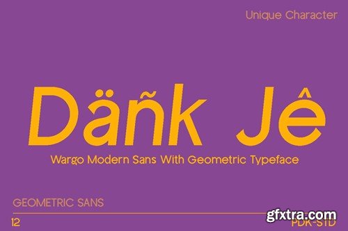 Wargo - Modern Geometric Font EAK52GE