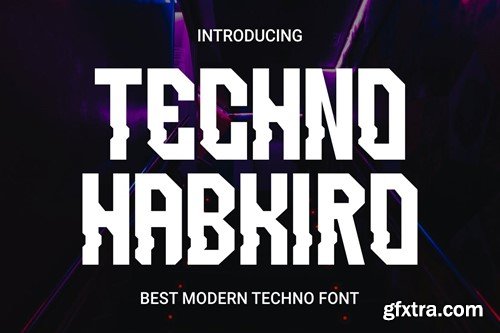 Techno Habkiro - The techno font 5ZL9GB9