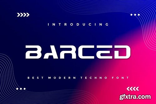 Barced - Modern Techno Font U52Y27L