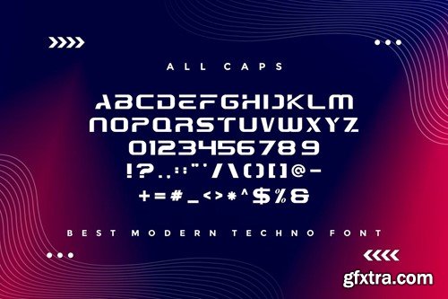 Barced - Modern Techno Font U52Y27L